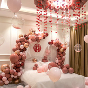 婚房布置套装女方结婚新房气球装饰套餐，网红婚礼卧室男婚庆用品￥