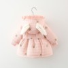 童装0-1-2-3岁4女宝宝冬装棉衣女童洋气公主外套加厚卡通婴儿衣服