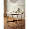 集木室物所/星辰岩板餐桌家用实木小户型现代简约圆形法式餐桌椅