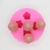 。p546草莓翻糖硅胶模具，巧克力装饰模具，果冻布丁模具