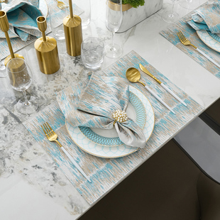 桌垫餐垫隔热日式家用餐桌垫西餐垫欧式高档奢华桌旗餐垫套装
