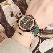 女TT/天塔士表皮表带气质韩版复古六针多功能手表大表盘时尚