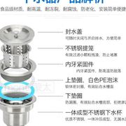 厨房洗菜盆下水管配件不锈钢水槽下水器洗碗池落水头提笼过滤提篮