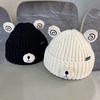 宝宝毛线帽秋冬季可爱小熊婴儿保暖帽子，冬1-4岁男女童套头帽超萌