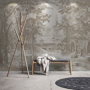北欧森林墙纸抽象风景，客厅电视背景墙布，欧式无缝卧室餐厅壁画