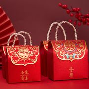 婚庆糖盒结婚喜糖盒子创意中国风婚礼糖果纸盒装喜糖袋子手提礼盒