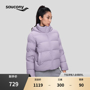 Saucony索康尼2023秋冬女子短款羽绒服保暖防风户外运动休闲