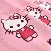 韩式儿童房公主风棉麻绣花粉色，落地遮光窗帘布料，成品客厅卧h室ki