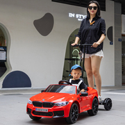 宝马M5亲子带大人站板儿童电动车四轮双人玩具可坐宝宝遥控童车