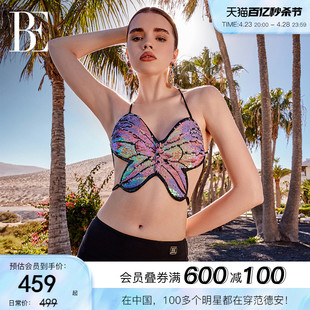 BE范德安时尚系列2024女士比基尼罩衫开衩 蝴蝶性感度假沙滩