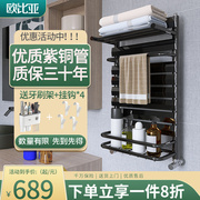 水暖气片家用小背篓卫生间明装专用铜铝复合置物架散热片取暖器W