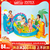 intex儿童家用室内外海洋球，池遮阳戏水池宝宝，鲨鱼游泳池充气泳池