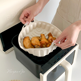 厨房空气炸锅硅胶烤盘创意，家用烘焙耐高温一体式易清洗(易清洗)烤箱托盘