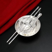 银碗筷三件套儿童银碗认干亲生日，满月结婚宝宝餐具筷子