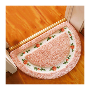 可爱粉色半圆浴室地垫卧室门垫房间门口地毯卫生间吸水脚垫防滑垫