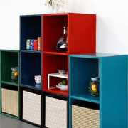 实木书架落地家具创意方格子边几自由组合儿童简易收纳展示置物柜