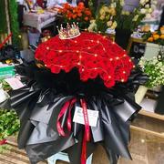 99朵红玫瑰鲜花同城速递生日，花束配送表白求婚礼物送