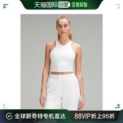 香港直邮潮奢lululemon女士，短款v领网球无袖，背心上衣lw1eq4