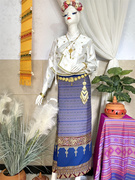 西双版纳傣族服装女泼水节，网红艺术写真筒裙套装，经典传统款