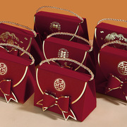 结婚中式喜糖盒子2022喜糖手提袋婚礼订婚大号糖果盒伴手礼盒