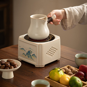 陶瓷电陶炉围炉煮茶壶玻璃烧水壶家用茶具电热茶炉小型煮茶器套装