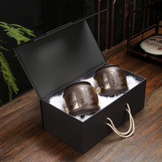 高档茶叶包装礼盒紫砂茶叶罐陶瓷龙井红绿白茶通用空盒子中秋定制