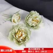 古风绢花发夹套装汉服发饰，唐风花朵u钗头饰，后压古装配饰头花发卡