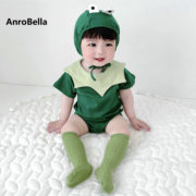 AnroBella青蛙造型宝宝连体衣韩版夏季宝宝夏装哈衣外出爬服