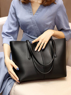 香港品牌单肩大包包真皮，大容量手提包女2023潮时尚百搭女士包