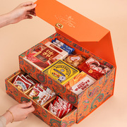 高级喜糖喜饼礼盒成品含糖结婚伴手礼，订婚双层温州大糖盒婚庆回礼