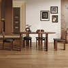 中古风实木餐桌椅，组合设计师款小户型法式复古长方形家用饭桌