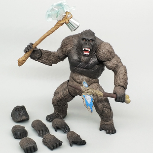 shm哥斯拉大战金刚手办玩具骷髅，岛猩球崛起模型可动仿真动物猩猩