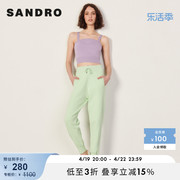 SANDRO Outlet女装春季简约淡紫色气质修身针织背心SFPPU01403