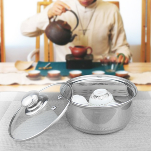 304不锈钢消毒锅，茶杯奶瓶茶具盖碗洗锅盆电磁炉，用茶具零配