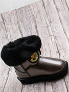 男女童冬季大棉雪地靴029干5套脚低筒车缝线加厚防滑耐磨真毛