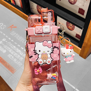 hellokitty库洛米玉桂狗2024儿童水杯上学专用女孩吸管杯防摔