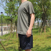 体能训练服套装夏季男女短袖短袖作训服速干运动圆领T恤灰绿