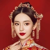 中式新娘古装头饰套装，2019秀禾服中式婚礼，结婚流苏婚礼凤冠