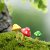 微景观蘑菇摆件苔藓DIY多肉花盆装饰造景摆件拍摄卡通三件套花园