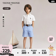 TeenieWeenie Kids小熊童装24年夏男童纯棉泡泡纱短袖衬衫