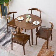 简约实木小圆桌租房小户型桌子，家用阳台吃饭接待洽谈咖啡桌椅组合