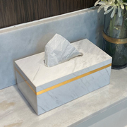 天然大理石纸巾盒北欧餐巾抽纸盒收纳创意现代简约纸抽盒轻奢客厅