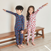 moimoi韩国宝宝家居服儿童家居服，内衣套装睡衣弹力薄有机棉无荧光
