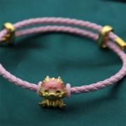 水木志粉金龙原创设计可爱女孩转运手绳粉色手链高级轻奢饰品