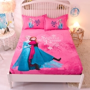 星黛露全棉床笠艾莎公主床垫保护罩女童冰雪奇缘垫套爱莎纯棉床罩