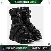 香港直邮潮奢 Vetements 维特萌 女士 Gamer 皮质防水台短靴 0012