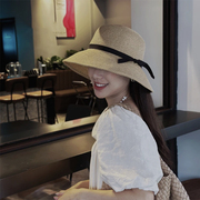 夏季女士法式高级感时尚防晒遮阳遮脸草帽可折叠百搭出游渔夫帽子