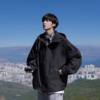 GOGOSOON春秋新款冲锋衣外套男生夹克开春穿搭休闲流行黑色上衣服