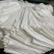 真丝绸布料100%桑蚕丝，真丝弹力缎素绉缎大块零头，布白色(布白色)处理