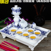 青花瓷半自动茶具套装带茶盘整茶道具 陶瓷创意功夫茶具